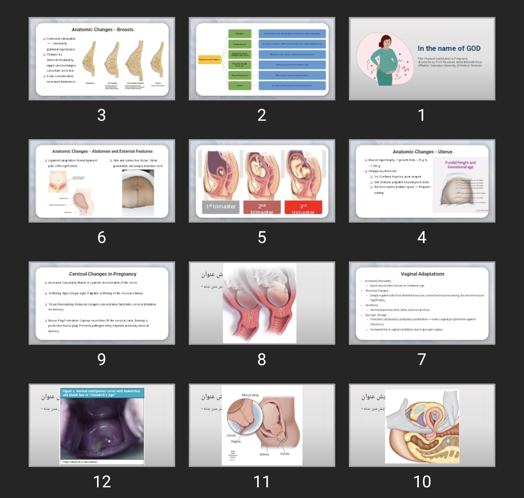 پاورپوینت Physical Examination in Pregnancy