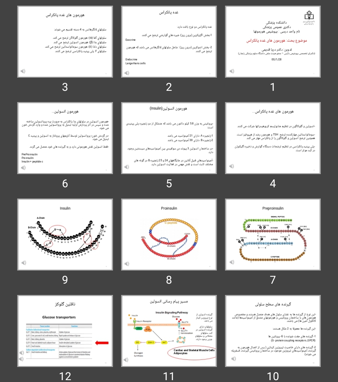 پاورپوینت هورمون های غده پانکراس