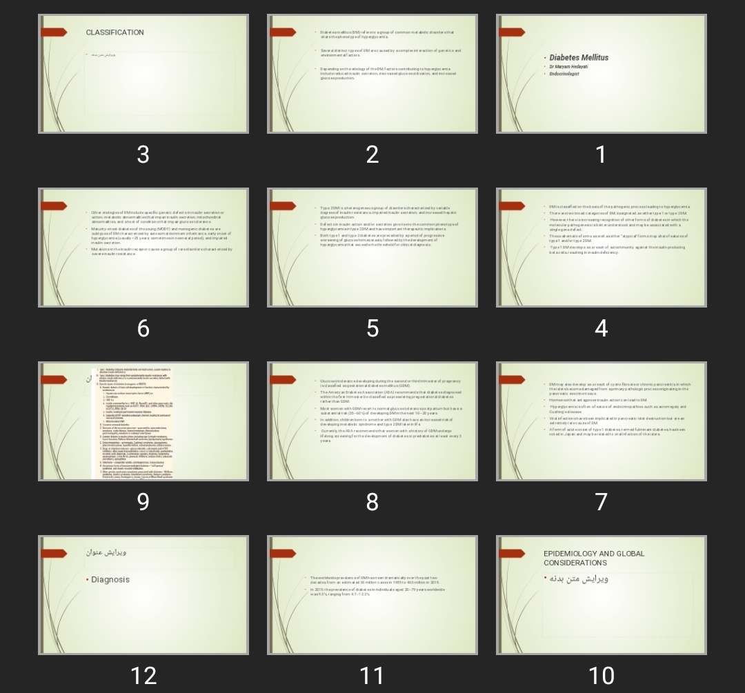 پاورپوینت Diabetes Mellitus