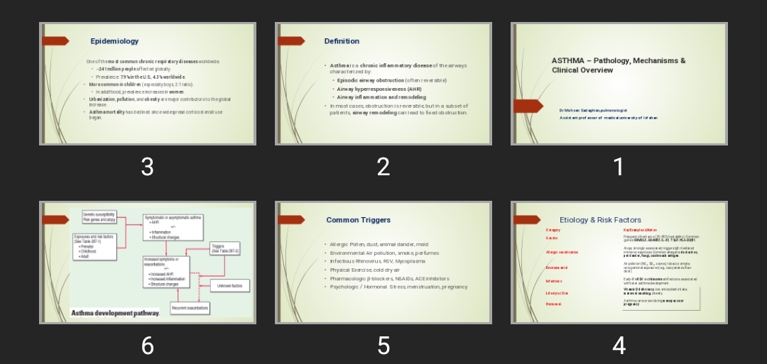 پاورپوینت ASTHMA – Pathology, Mechanisms & Clinical Overview