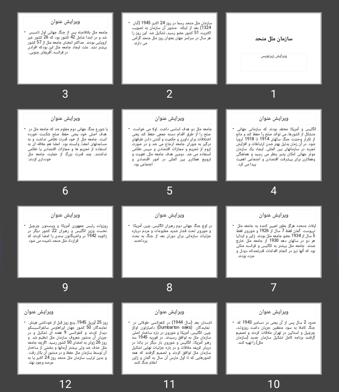 پاورپوینت سازمان ملل متحد