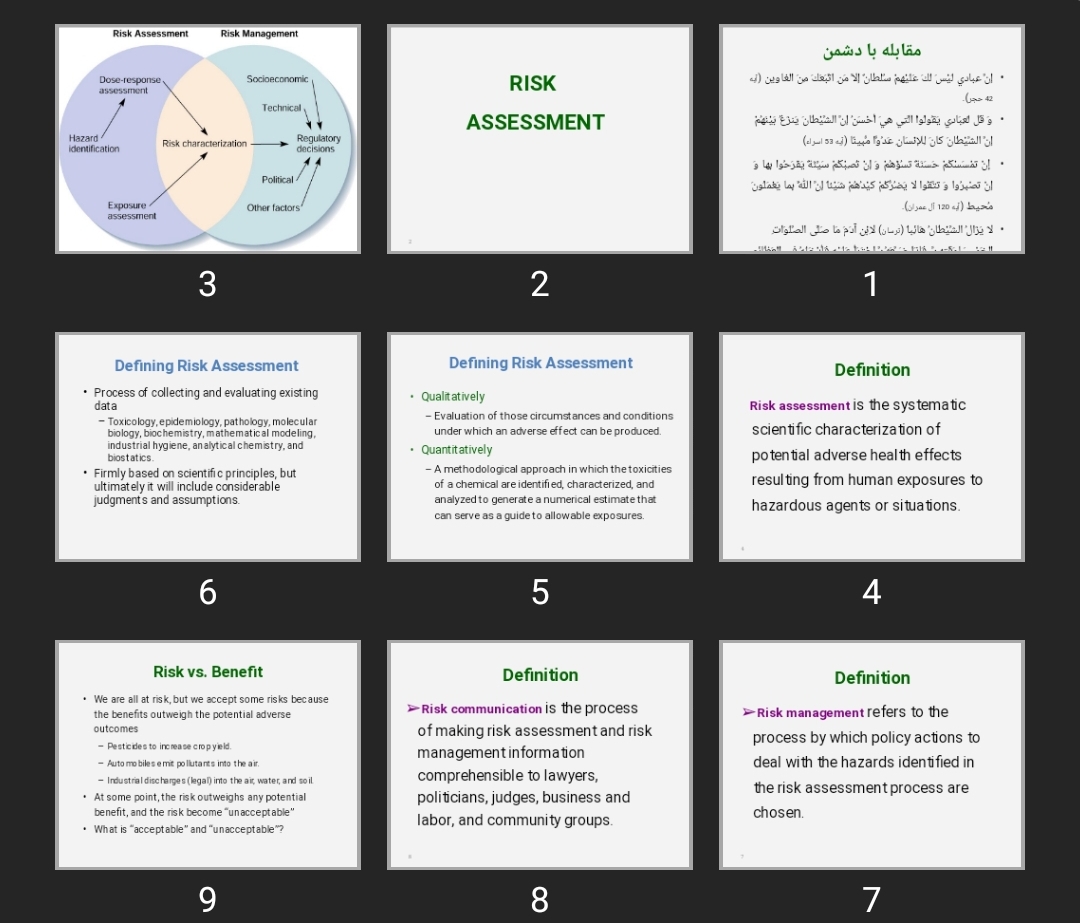 پاورپوینت RISK ASSESSMENT PHARMACY