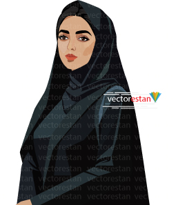 وکتور زن ایرانی چادرمشکی