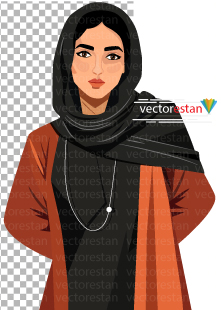 png طرح  زن ایرانی باحجاب اسلامی