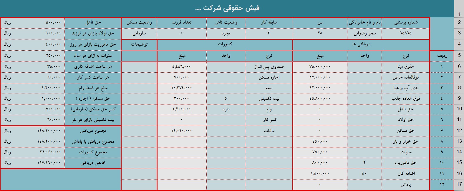 فیش حقوقی