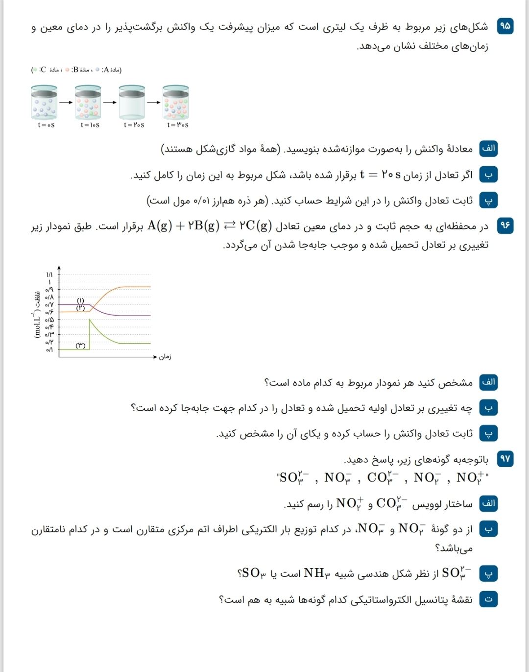 مجموعه سوالات تضمینی امتحان نهایی دوازدهم تجربی (تضمین کسب نمره ۲۰)