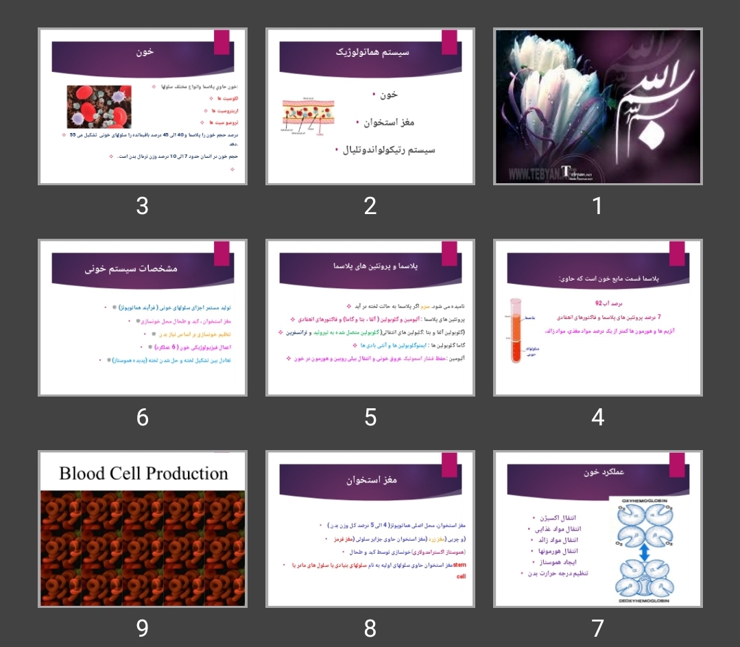 پاورپوینت فیزیولوژی سیستم خونساز