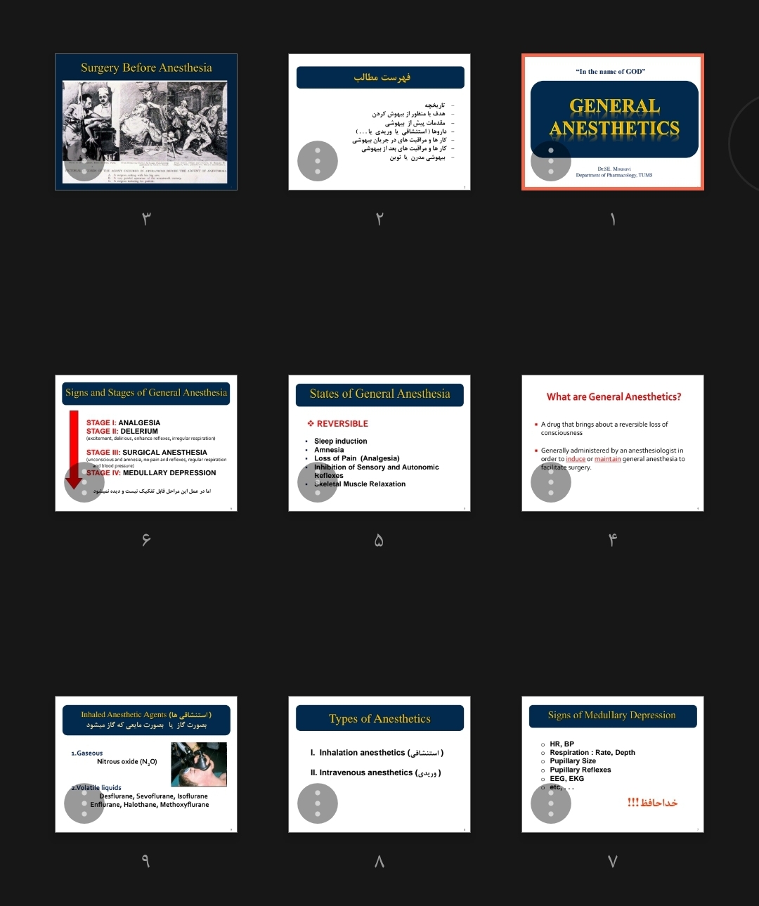 جزوه بیهوش کننده‌های عمومی و شل کننده‌های عضلانی General Anesthetics