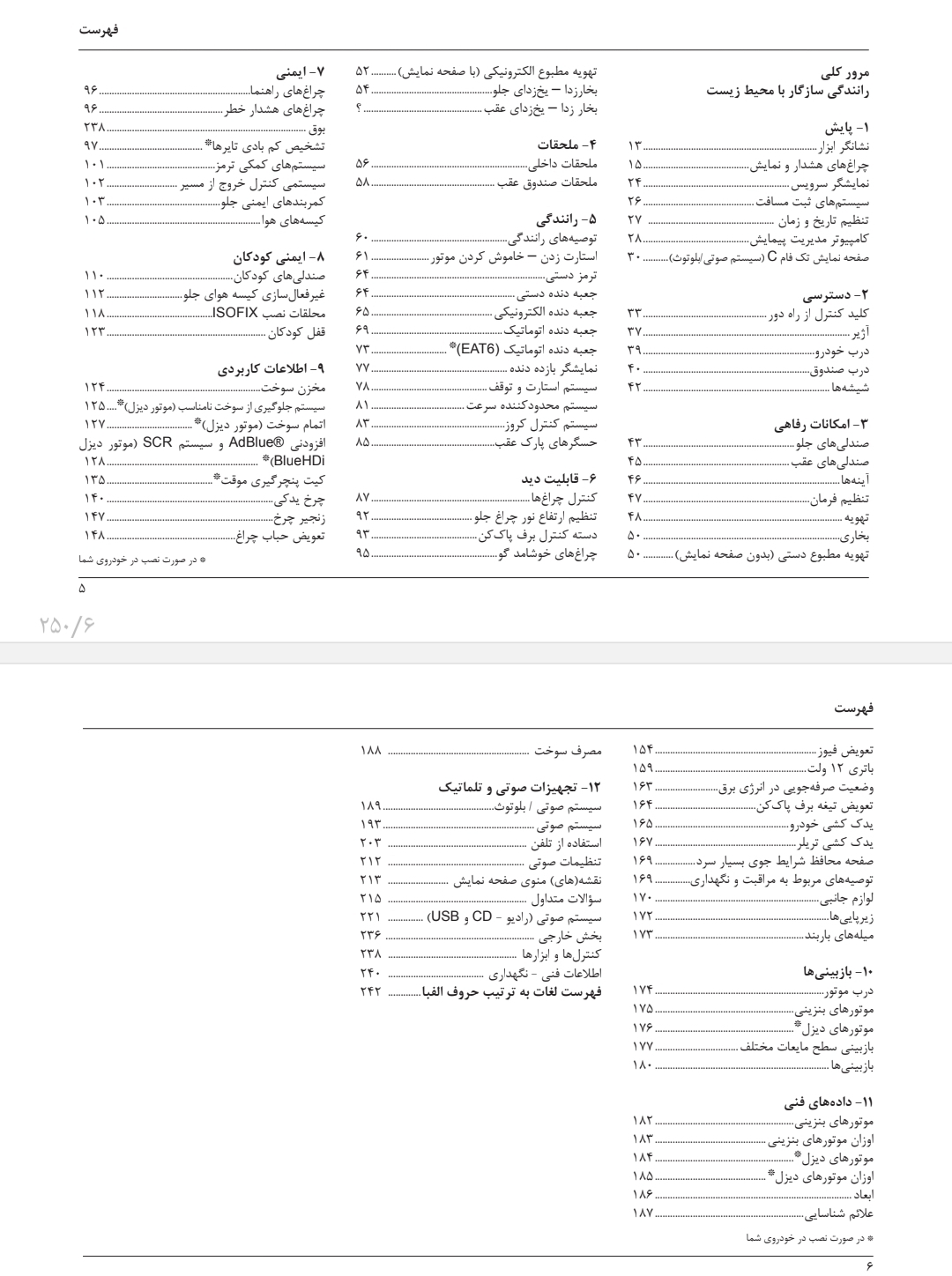 جزوه راهنمای خودرو پژو ۳۰۱