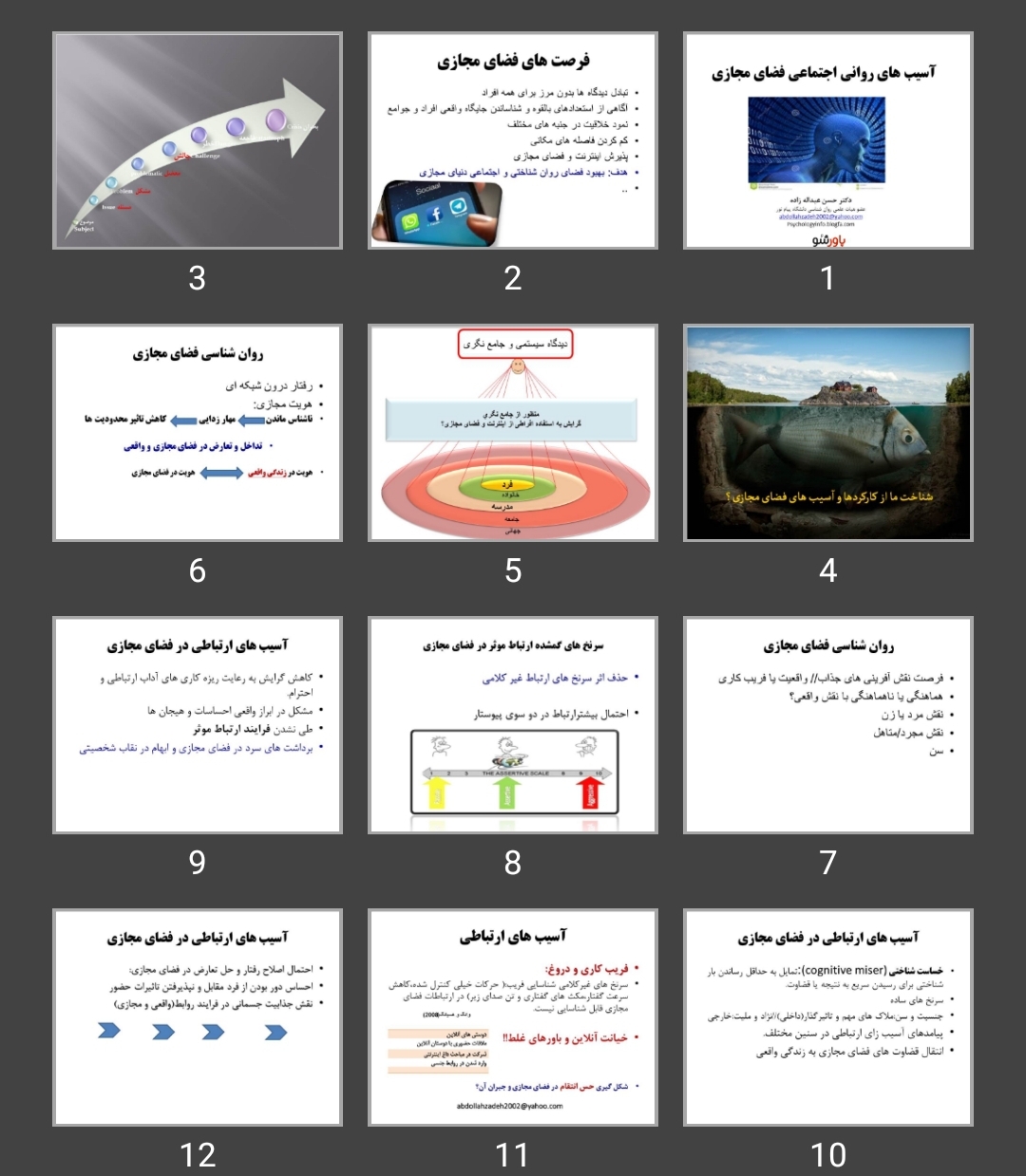 پاورپوینت آسیب های روانی اجتماعی فضای مجازی