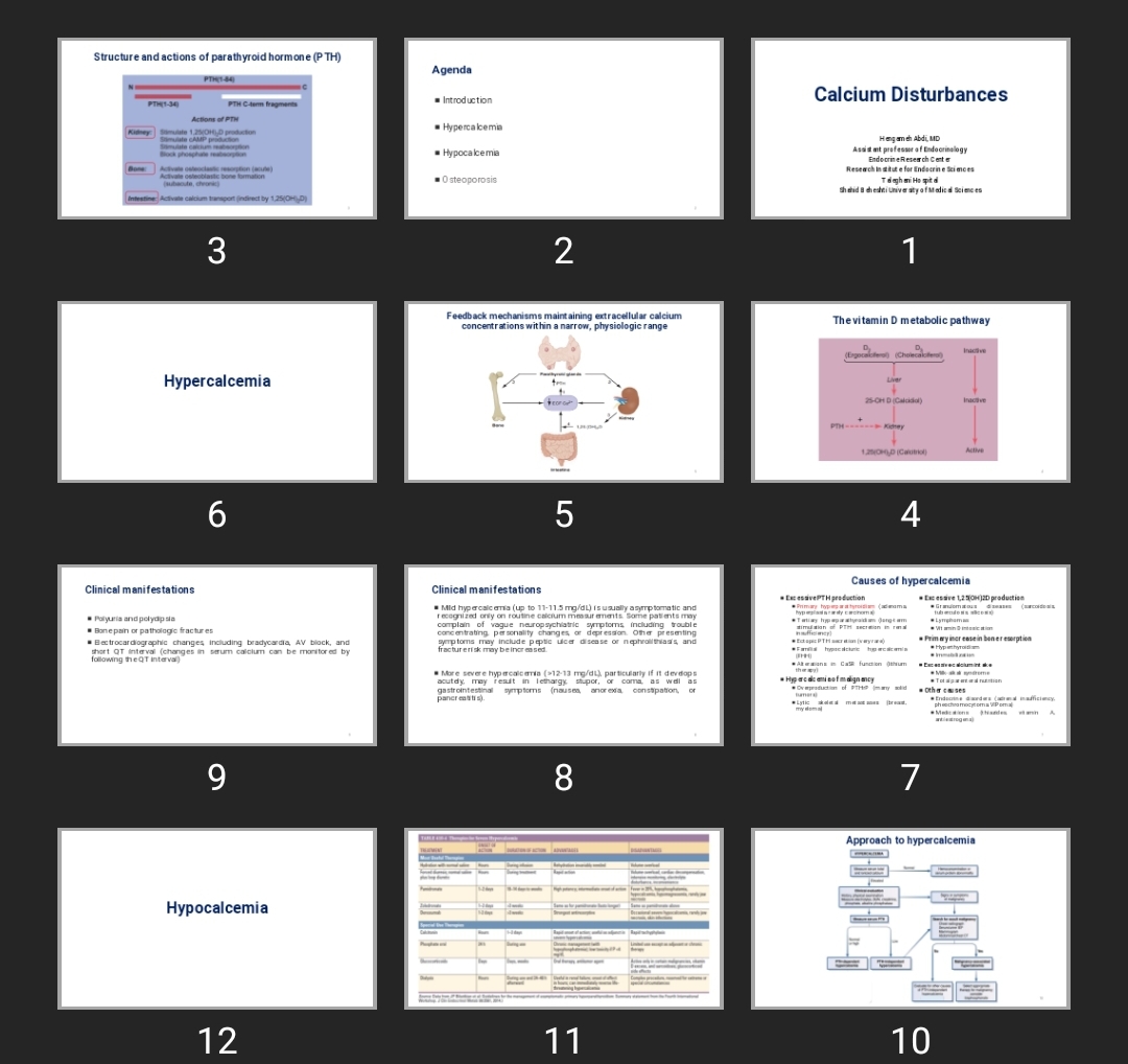 پاورپوینت Calcium Disturbances