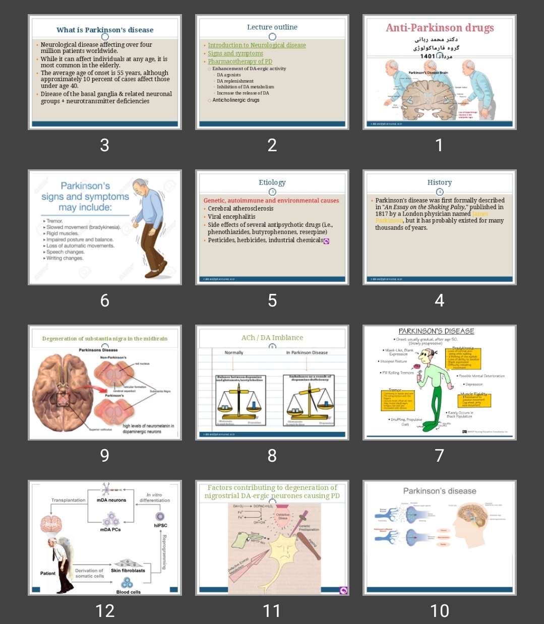 پاورپوینت Anti-Parkinson drugs