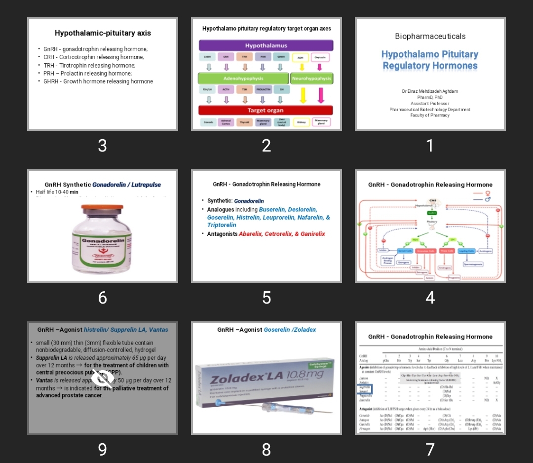پاورپوینت Hypothalamo Pituitary Regulatory Hormones