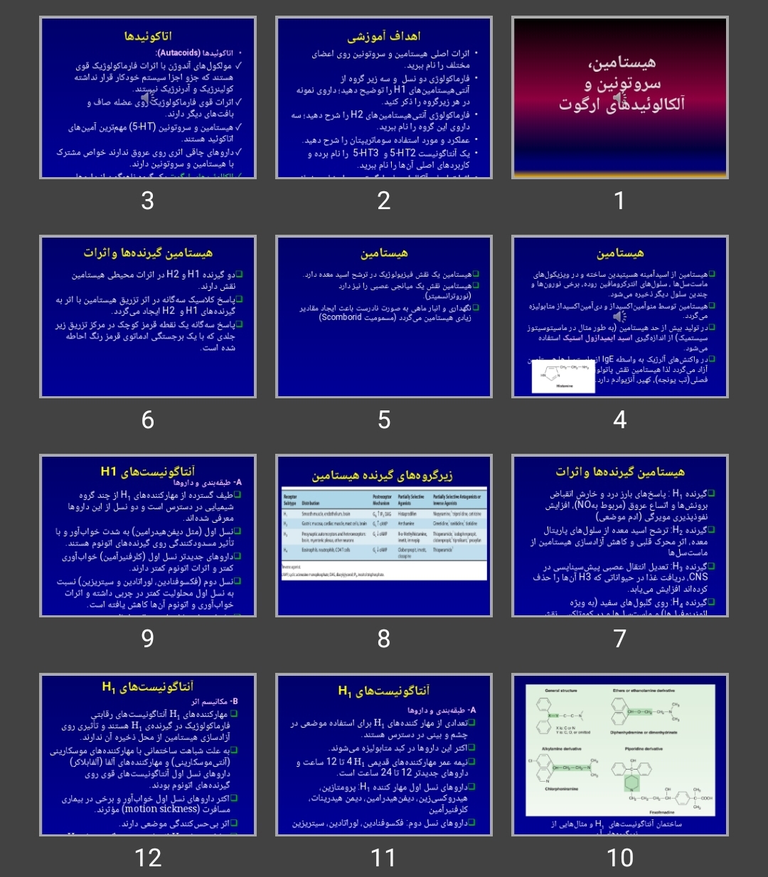 پاورپوینت هیستامین، سروتونین و آلکالوئیدهای ارگوت