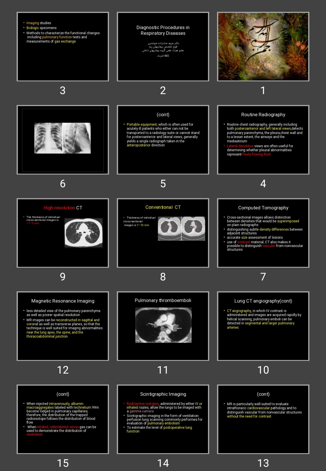 پاورپوینت Diagnostic Procedures in Respiratory Diseases