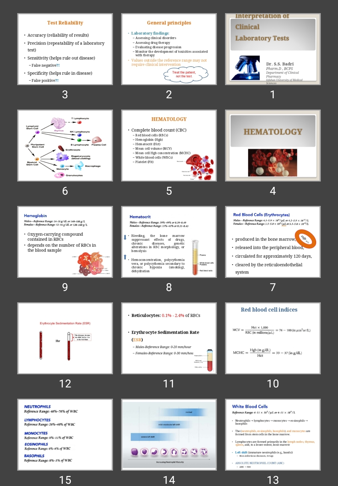 پاورپوینت Interpretation of Clinical Laboratory Tests