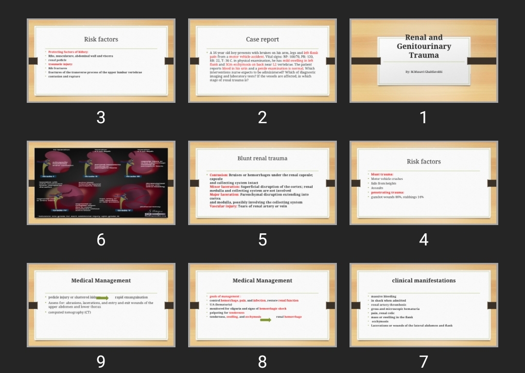 پاورپوینت Renal and Genitourinary Trauma