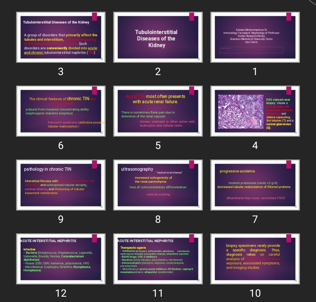 پاورپوینت Tubulointerstitial Diseases of the Kidney