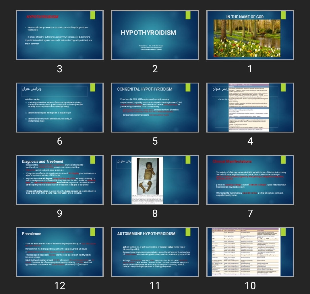 پاورپوینت HYPOTHYROIDISM