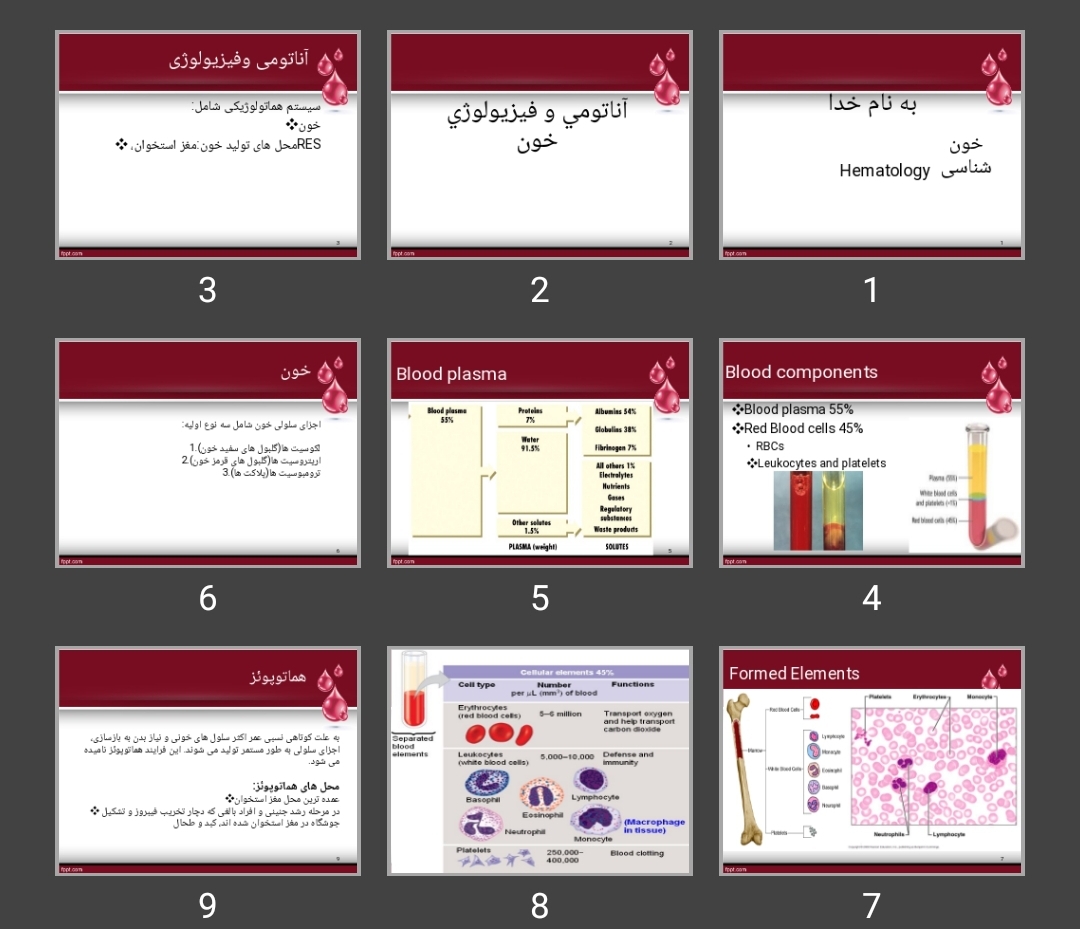 پاورپوینت خون شناسی hematology