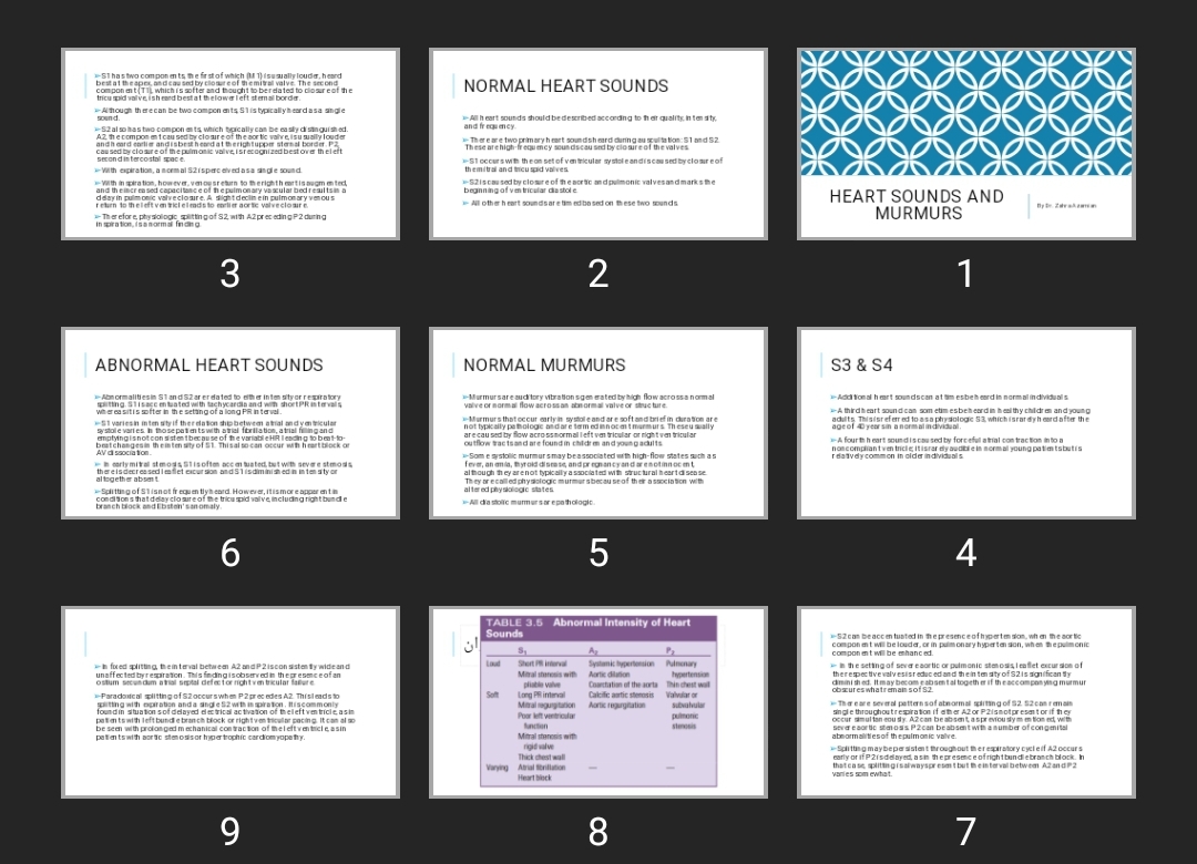 پاورپوینت Heart sounds and murmurs