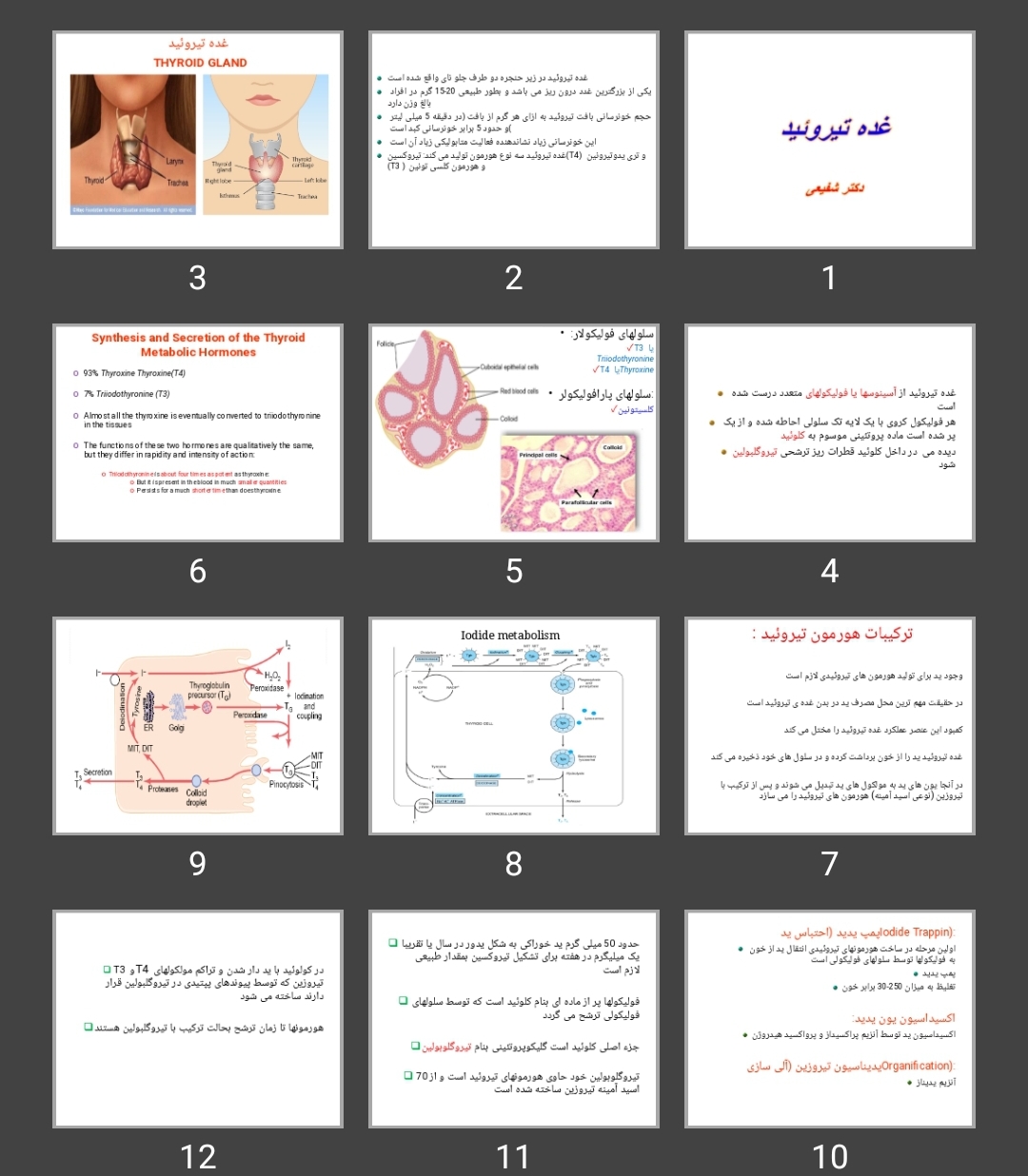 پاورپوینت غده تیروئید