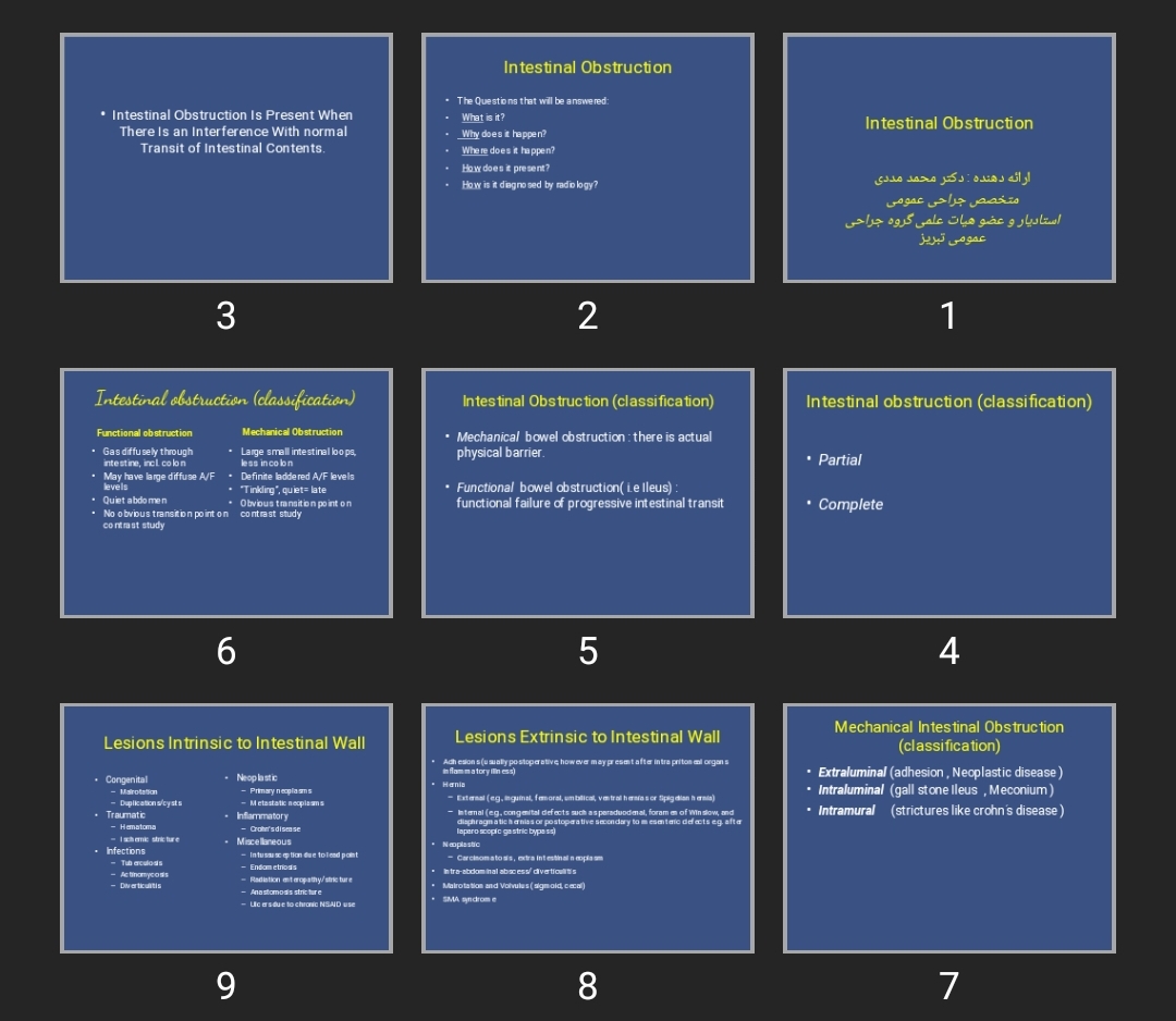 پاورپوینت Intestinal Obstruction