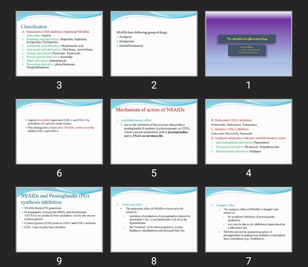 پاورپوینت Non steroidal anti inflammatory drugs