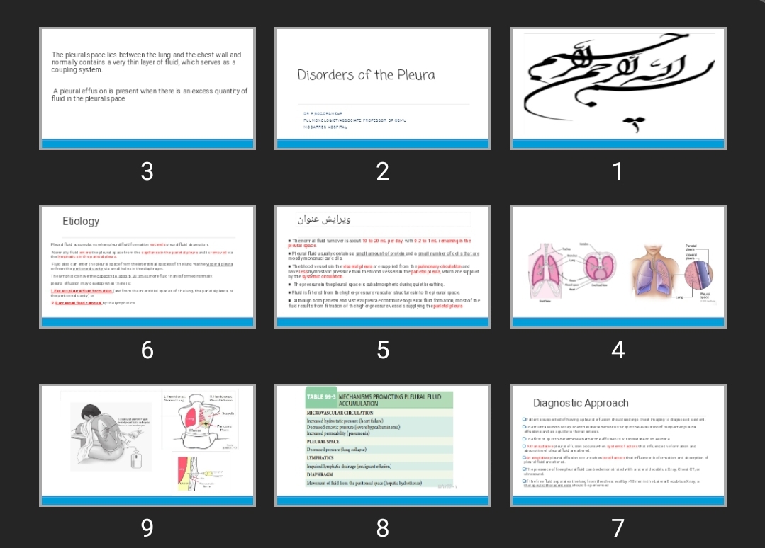 پاورپوینت Disorders of the Pleura