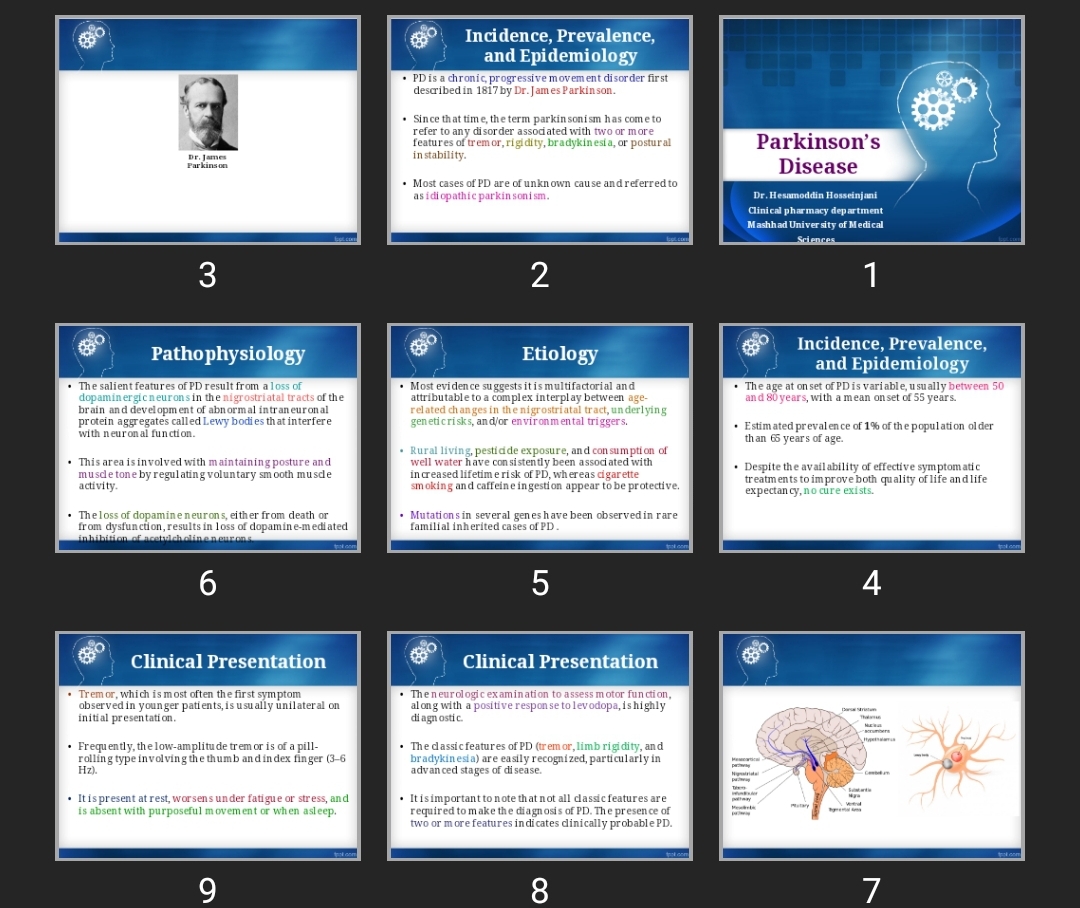 پاورپوینت Parkinson’s Disease