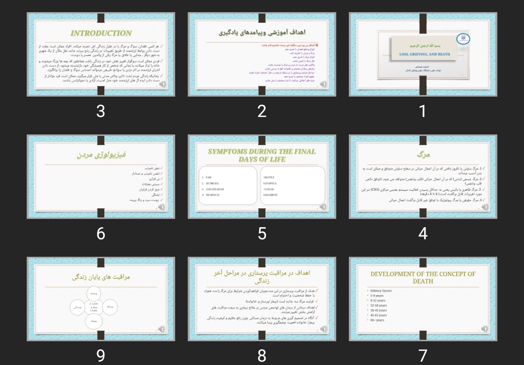 پاورپوینت LOSS, GRIEVING, AND DEATH