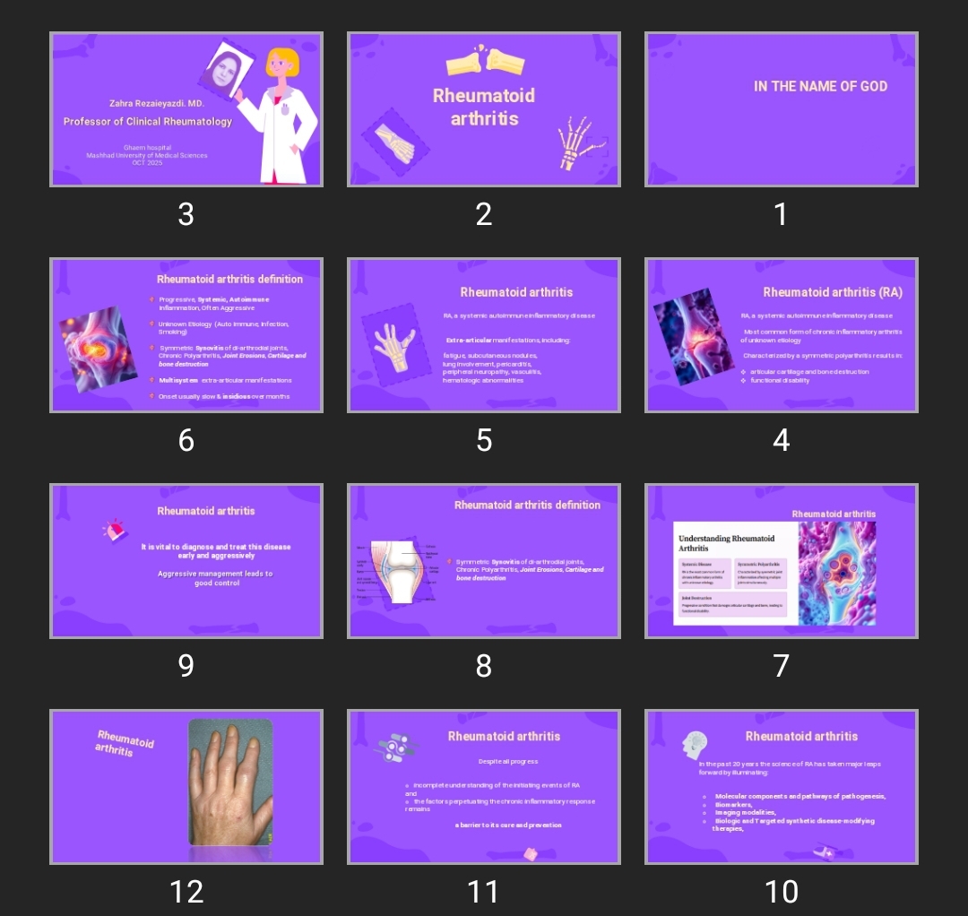 پاورپوینت Rheumatoid arthritis