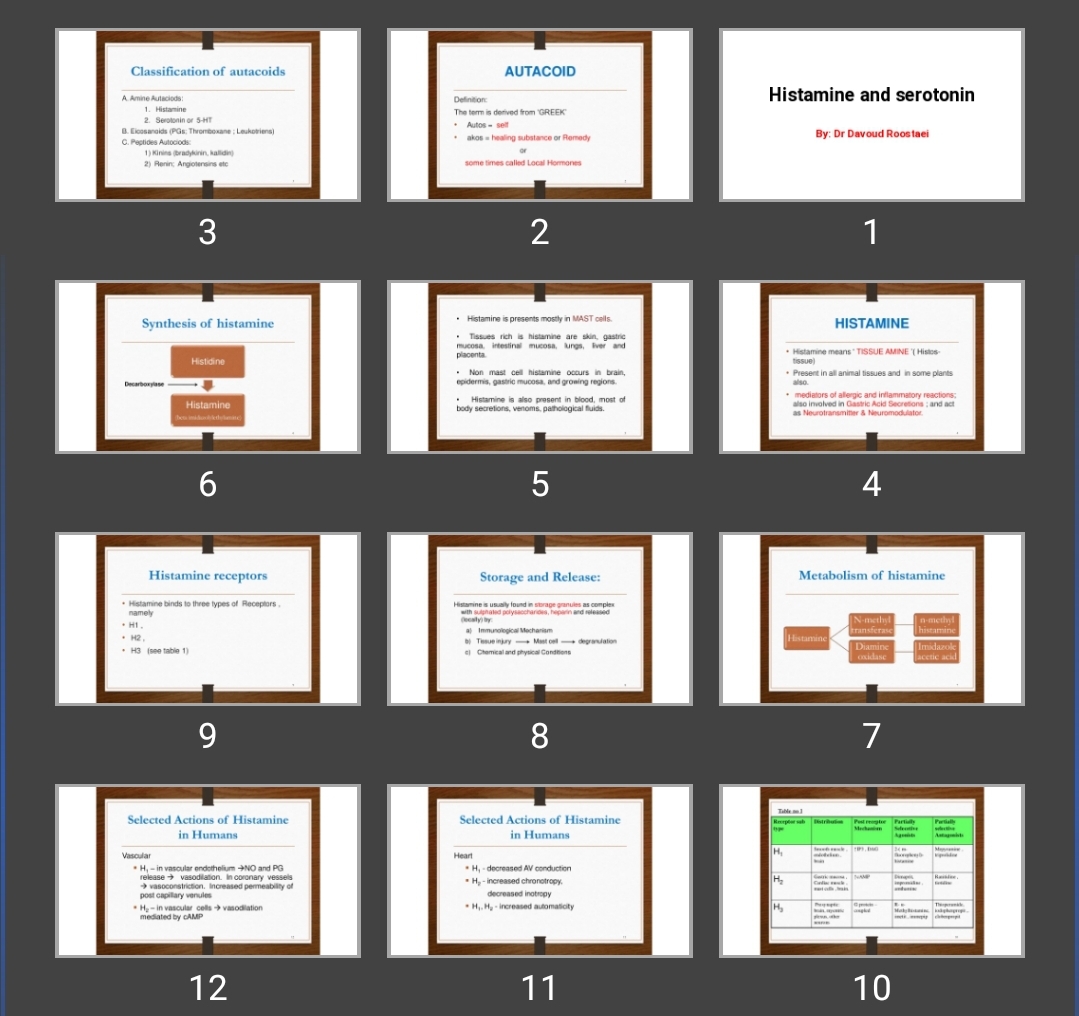 پاورپوینت Histamine and serotonin