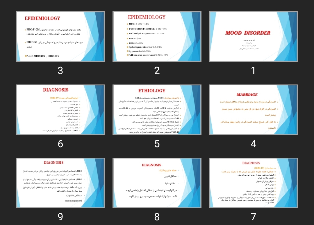 پاورپوینت اختلالات خلقی MOOD DISORDER