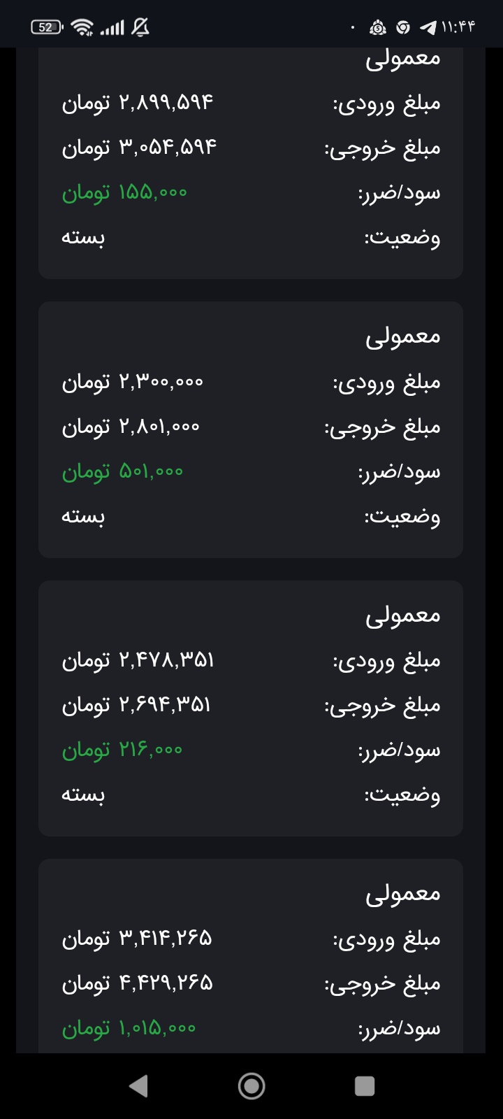 ستاپ های معاملاتی با وین ریت بالای 90%