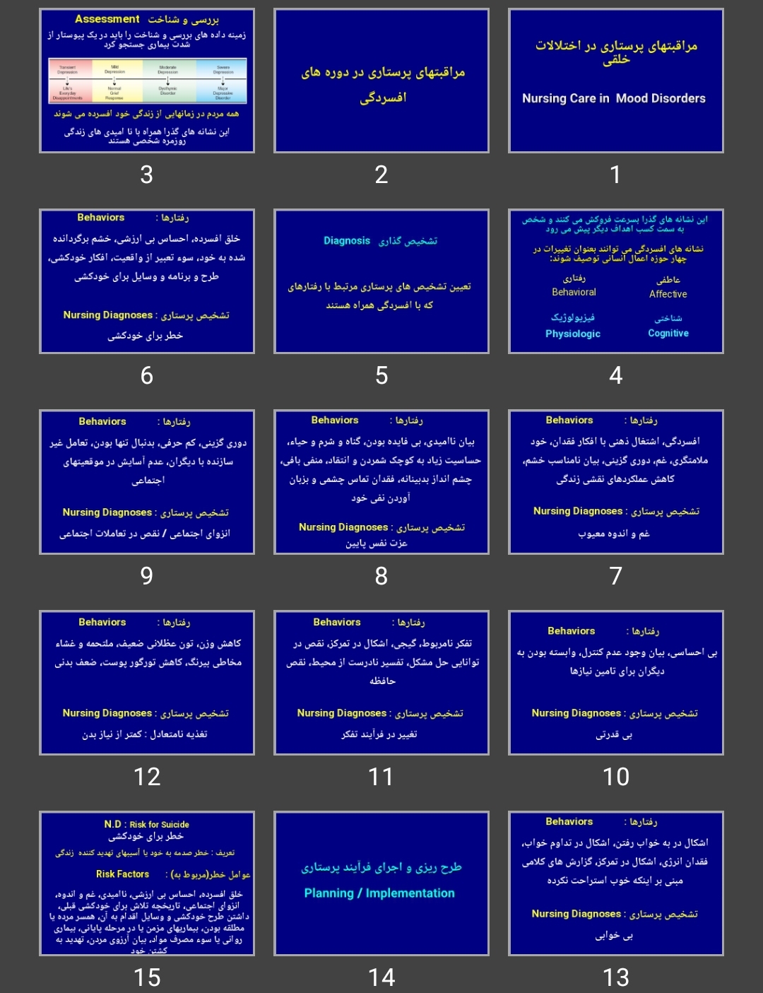 پاورپوینت مراقبت های پرستاری در اختلالات خلقی