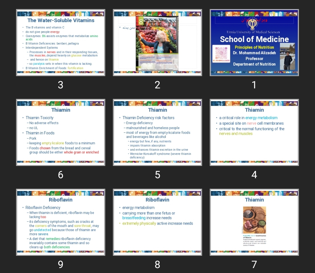 پاورپوینت Principles of Nutrition (the vitamins)