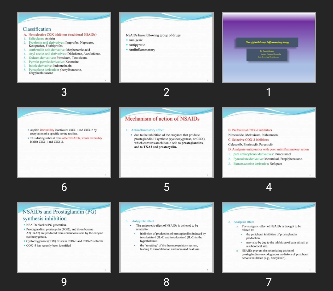 پاورپوینت Non steroidal anti inflammatory drugs