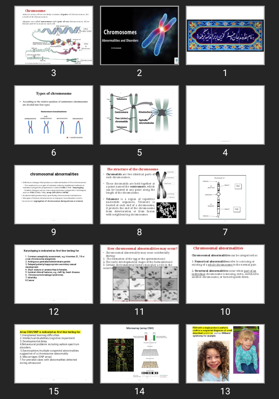 پاورپوینت Chromosome abnormalities