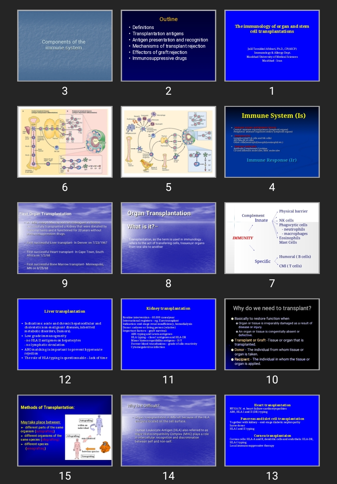 پاورپوینت The immunology of organ and stem cell transplantations