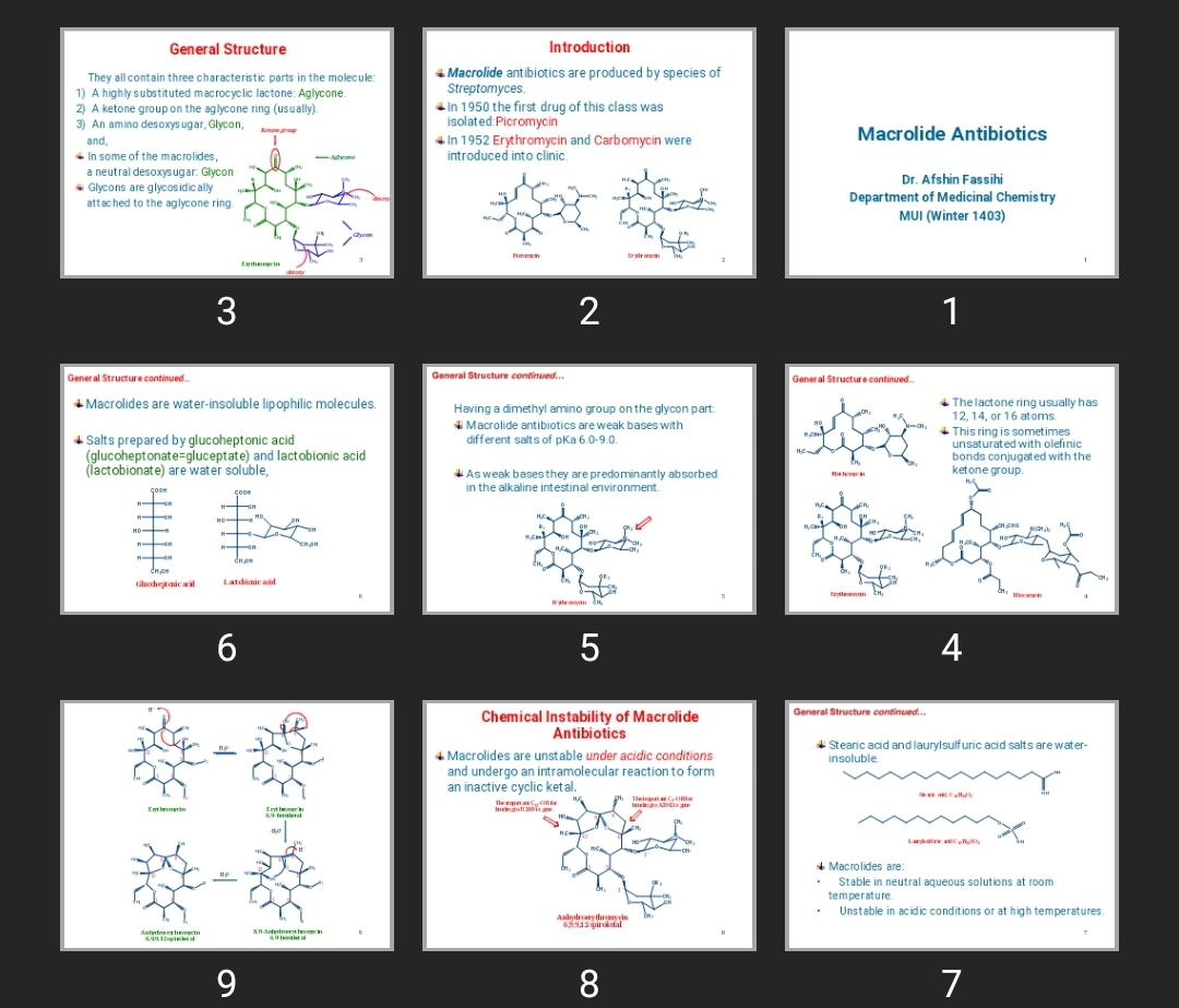 پاورپوینت Macrolide Antibiotics