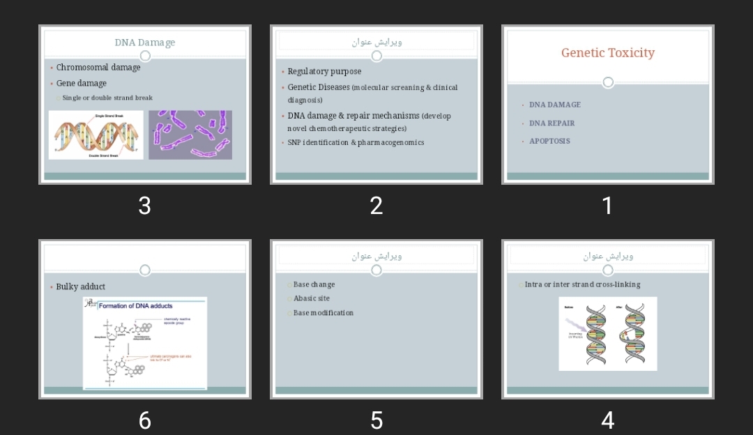پاورپوینت Genetic Toxicity