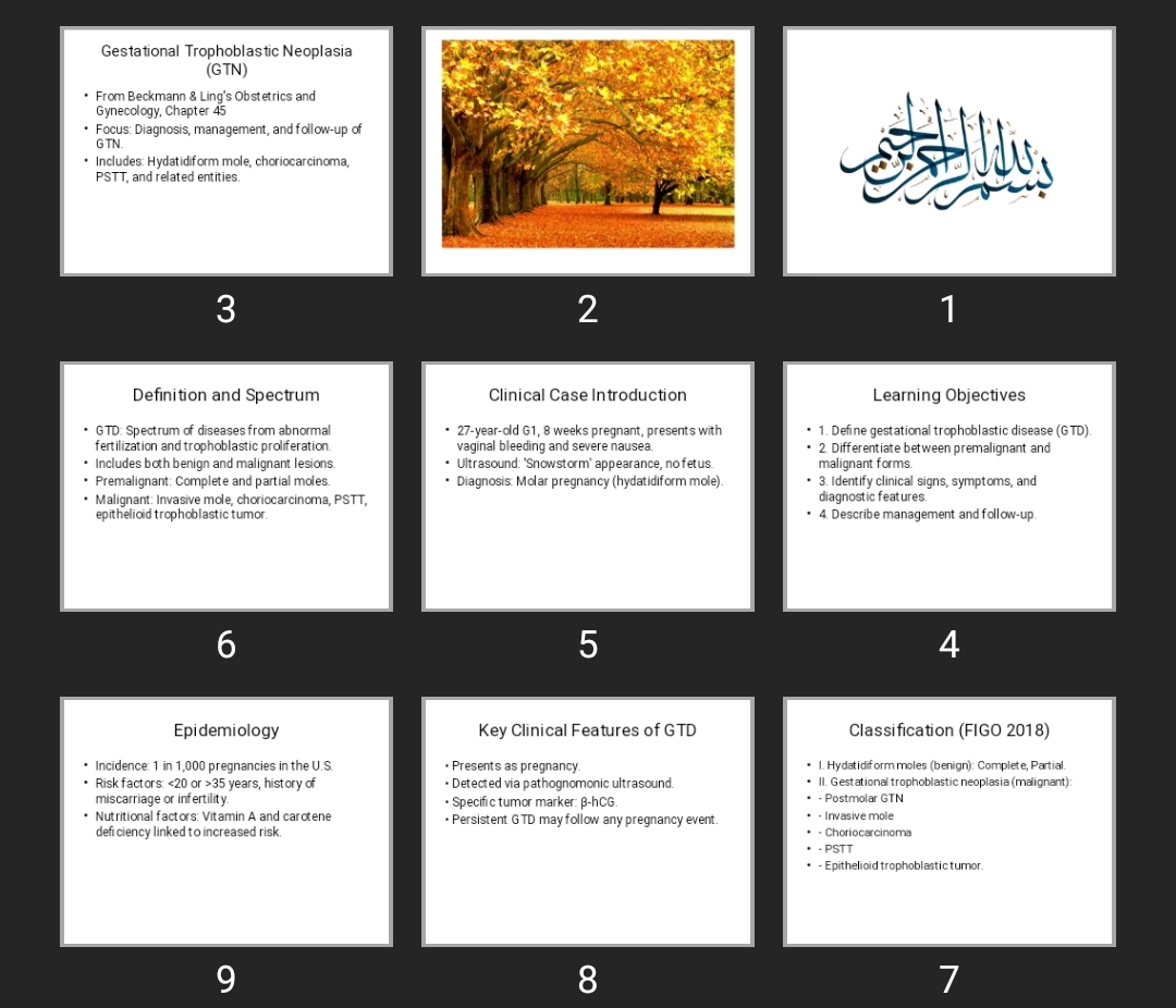 پاورپوینت Gestational Trophoblastic Neoplasia (GTN)