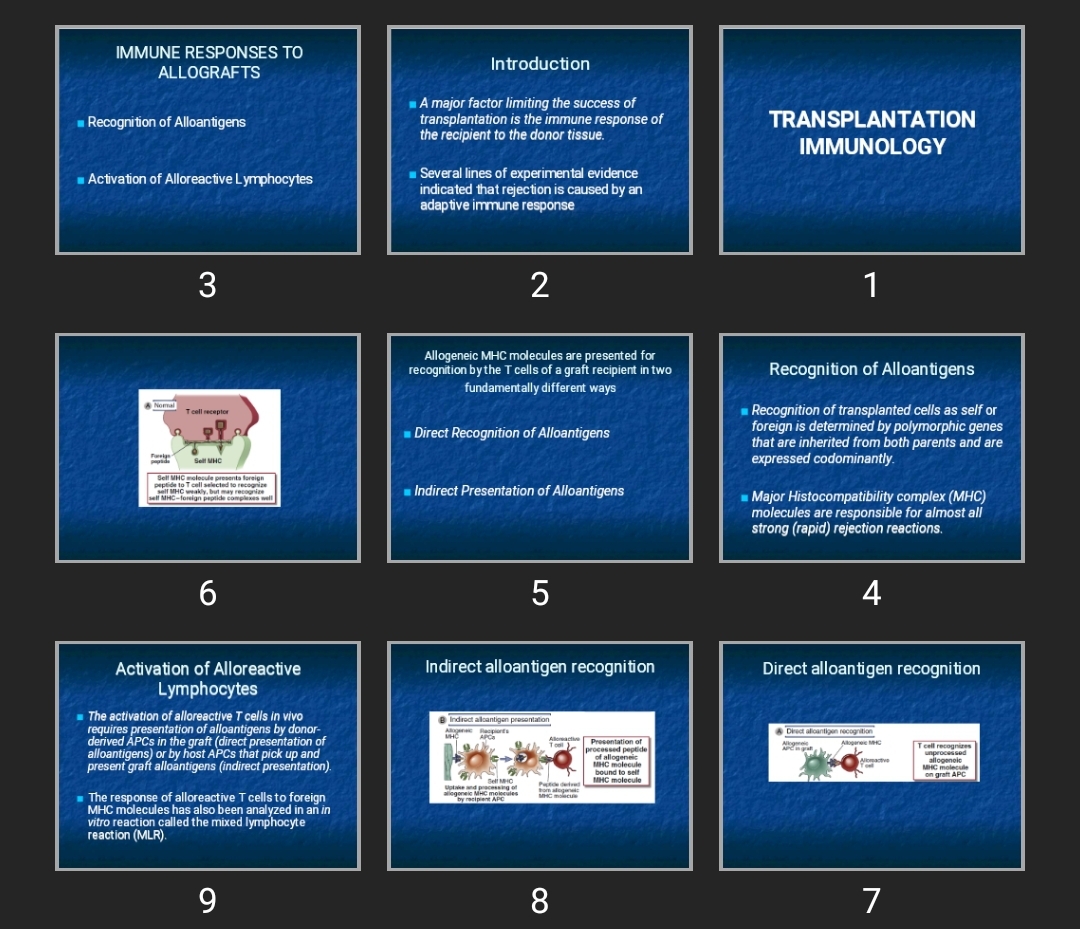 پاورپوینت TRANSPLANTATION IMMUNOLOGY