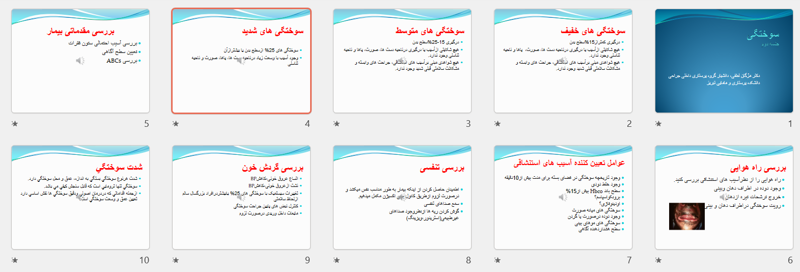 پاورپوینت سوختگی