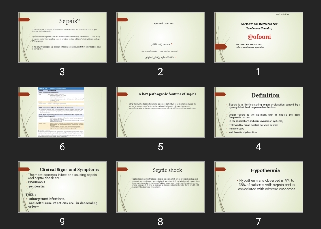 پاورپوینت Approach To SEPSIS