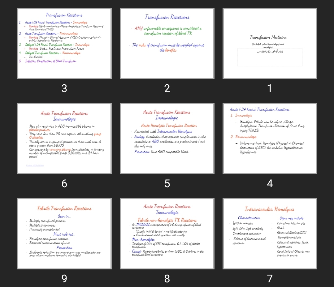 پاورپوینت Transfusion Medicine