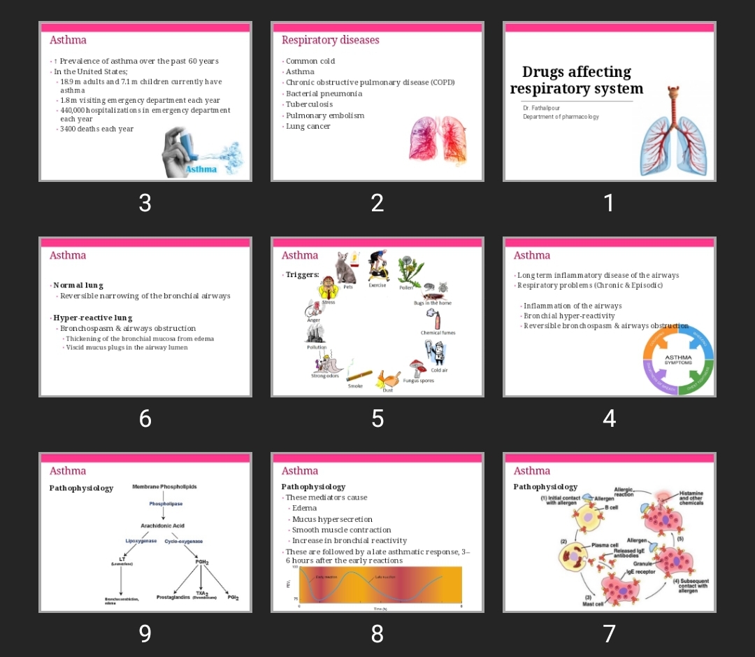 پاورپوینت Drugs affecting respiratory system