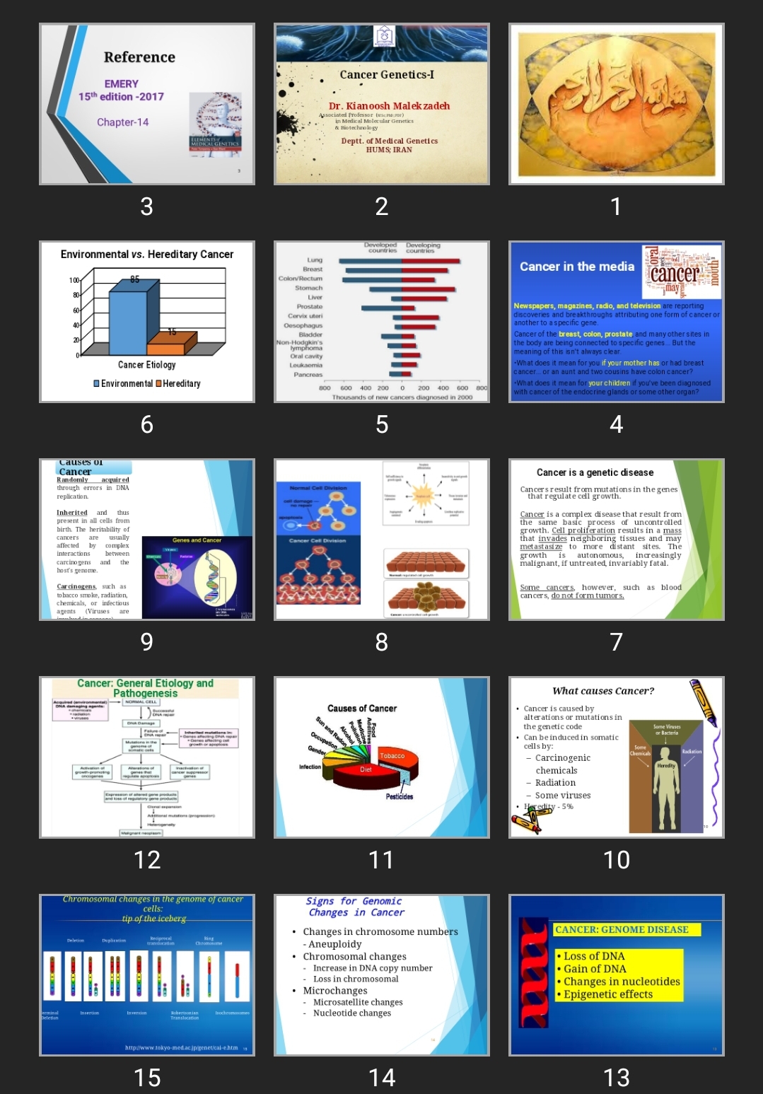 پاورپوینت Cancer Genetics-I