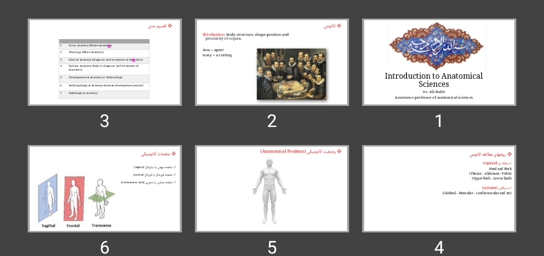 پاورپوینت Introduction to Anatomical Sciences